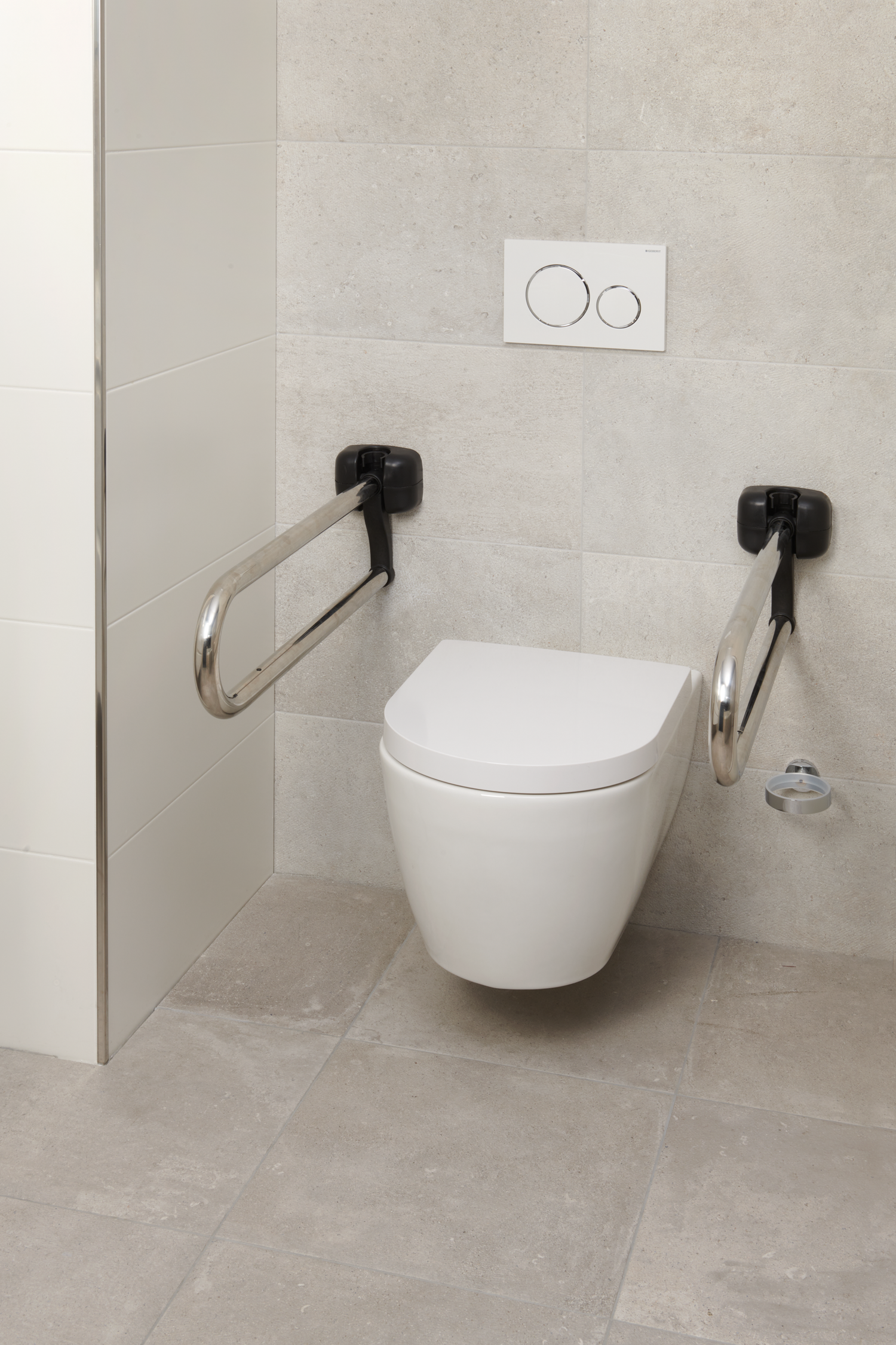 SecuCare Barre d'appui de toilette rabattable Premium acier inoxydable