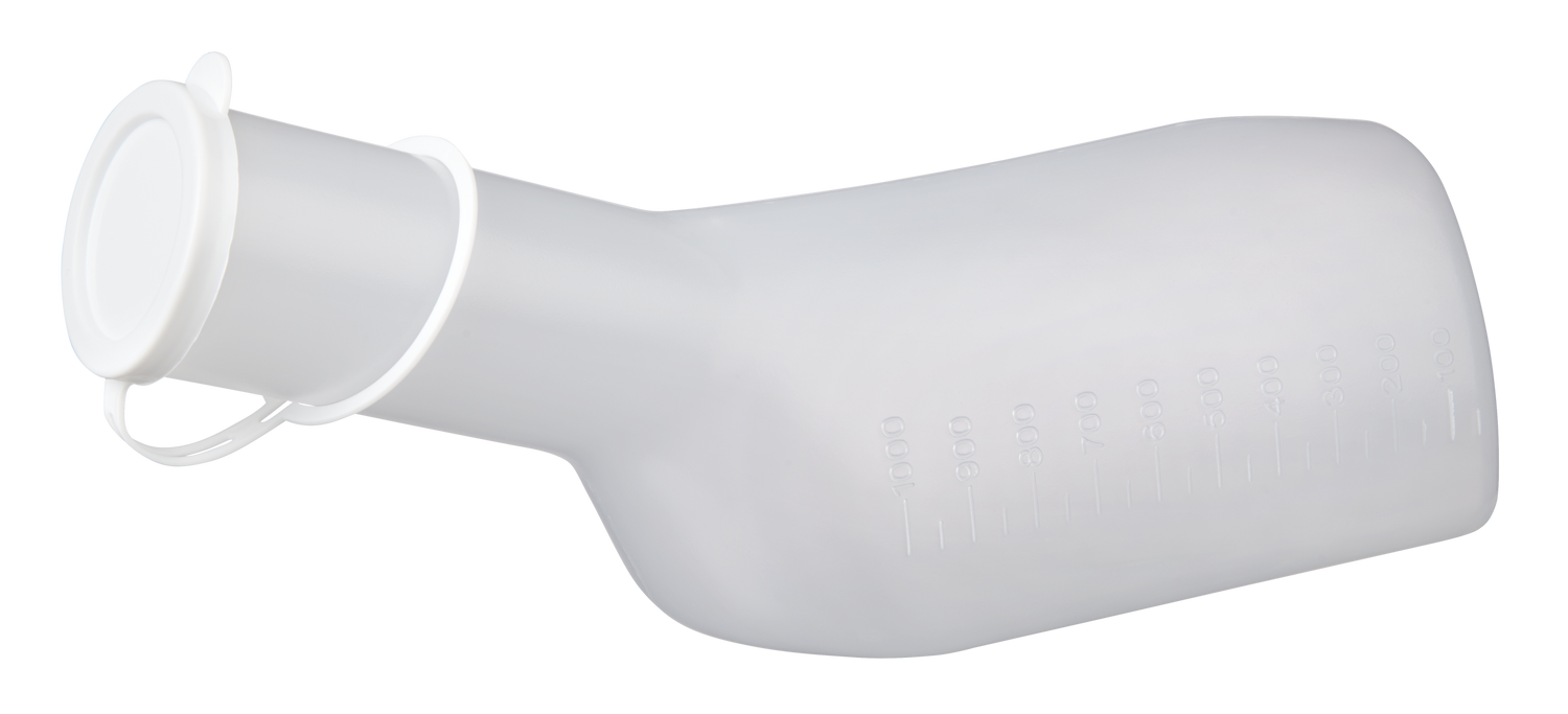 SecuCare Urinal hommes transparent 1 litre ferme par un bouchon