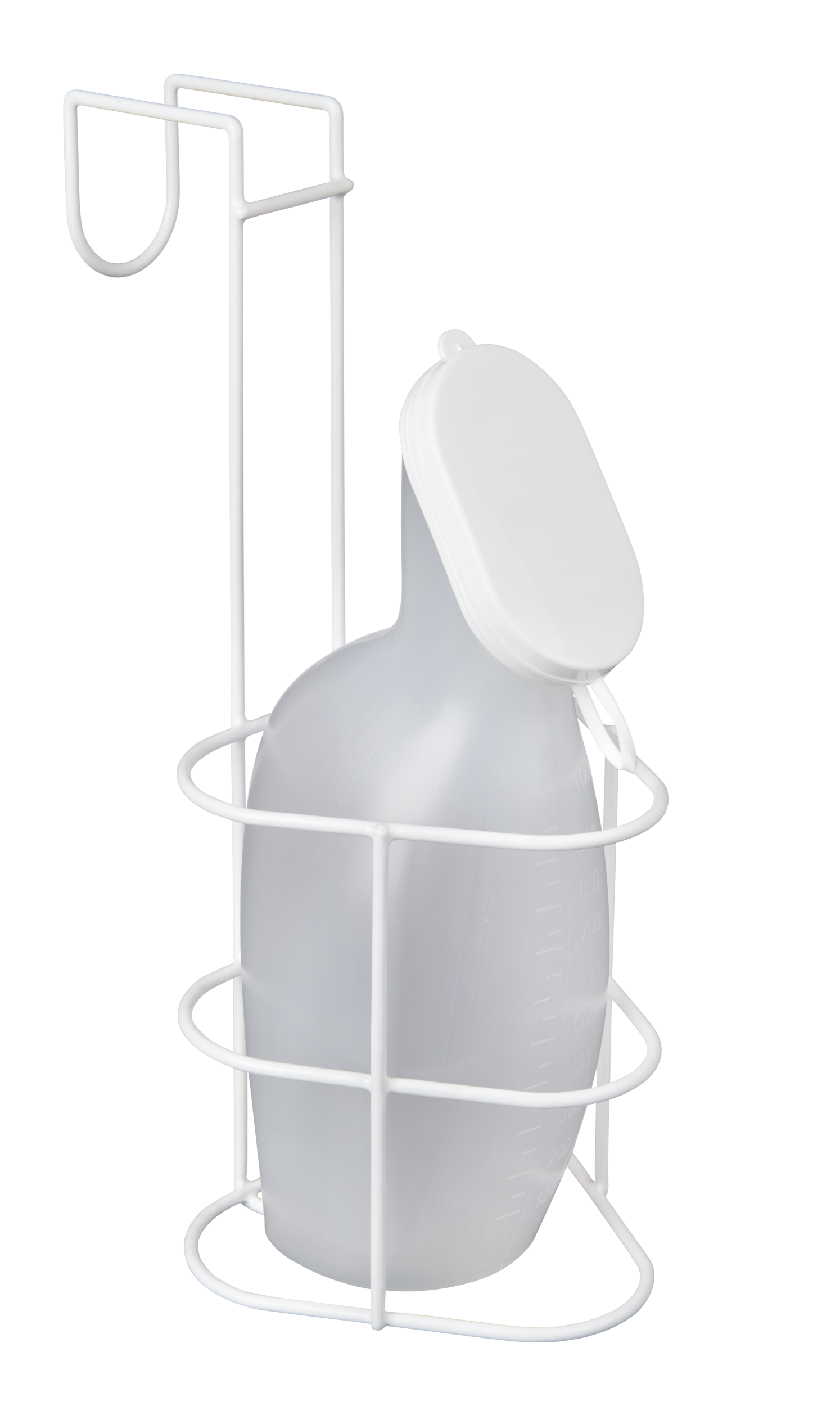 SecuCare Support d’urinal blanc, avec crochet