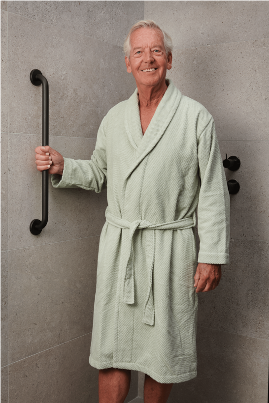 SecuCare Barre d’appui ø25 mm Acier inoxydable noir