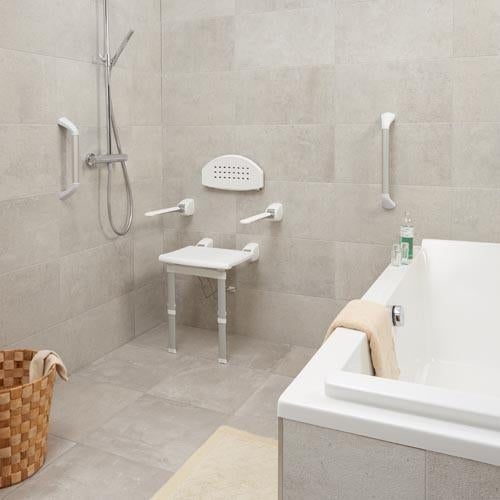 SecuCare Chaise de douche rabattable avec pieds réglables