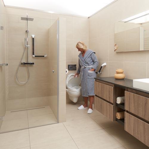 SecuCare Rehausseur de toilette avec couvercle