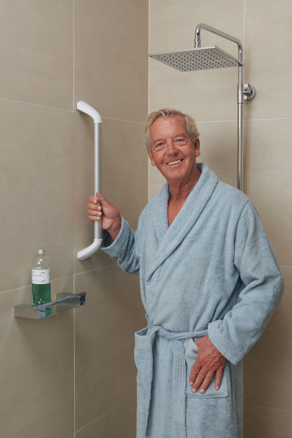 SecuCare Barre d'appui aluminium, blanc/alu