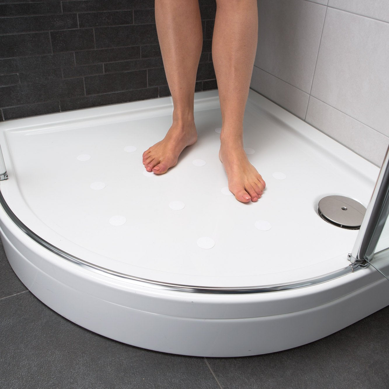 SecuCare Autocollant antidérapant salle de bains, rond ⌀ 35 mm, 32 pc.