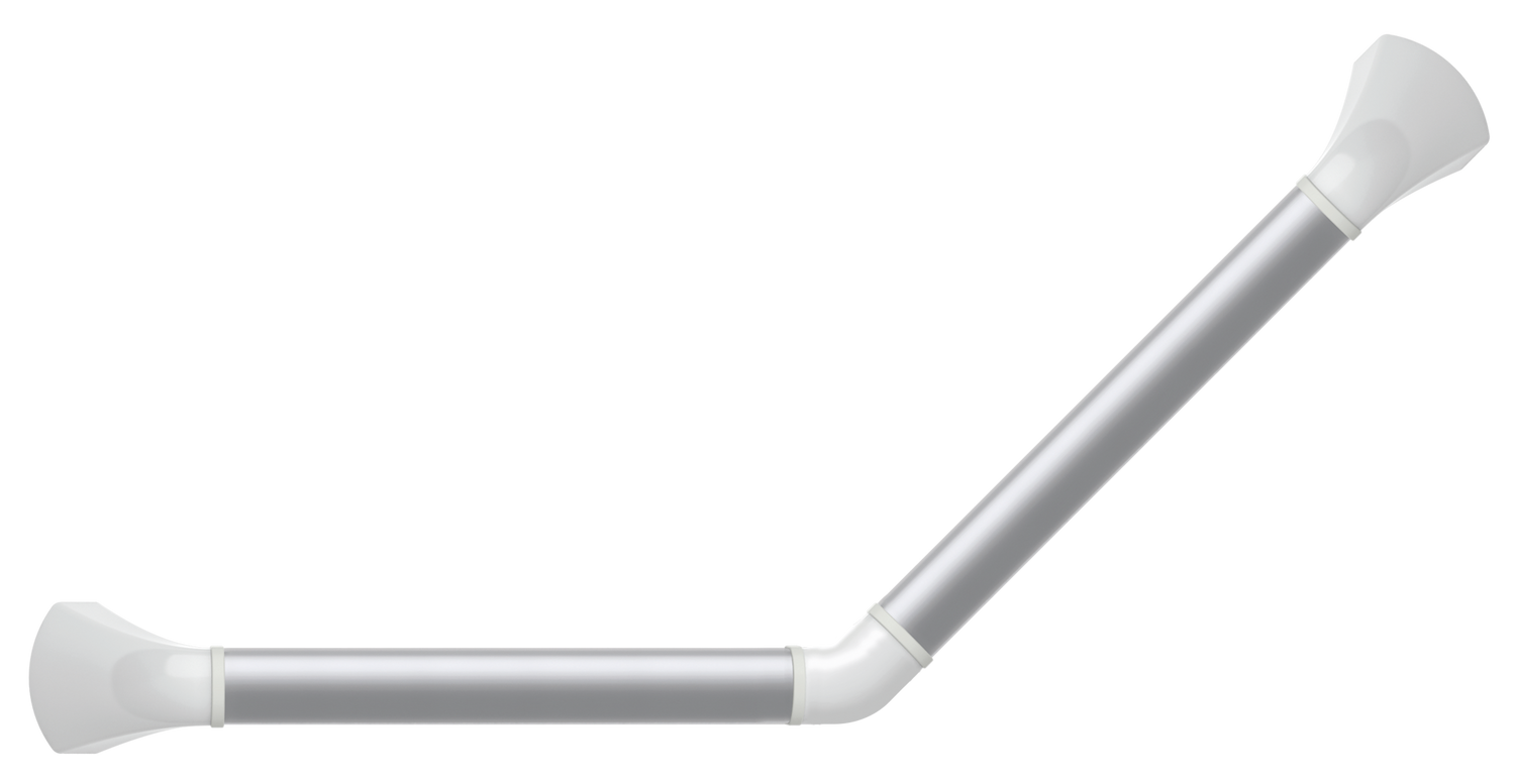 SecuCare Barre d'appui aluminium angle 45˚, blanc
