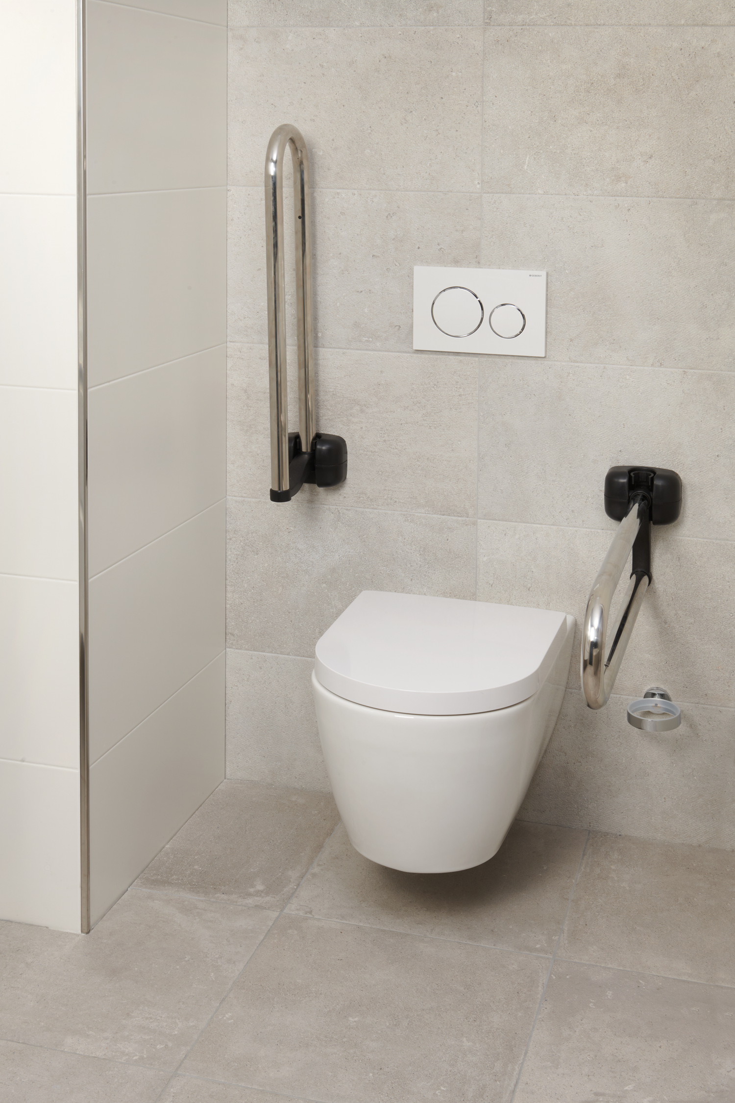 SecuCare Barre d'appui de toilette rabattable Premium acier inoxydable