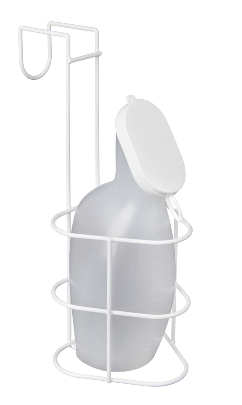 SecuCare Support d’urinal blanc, avec crochet