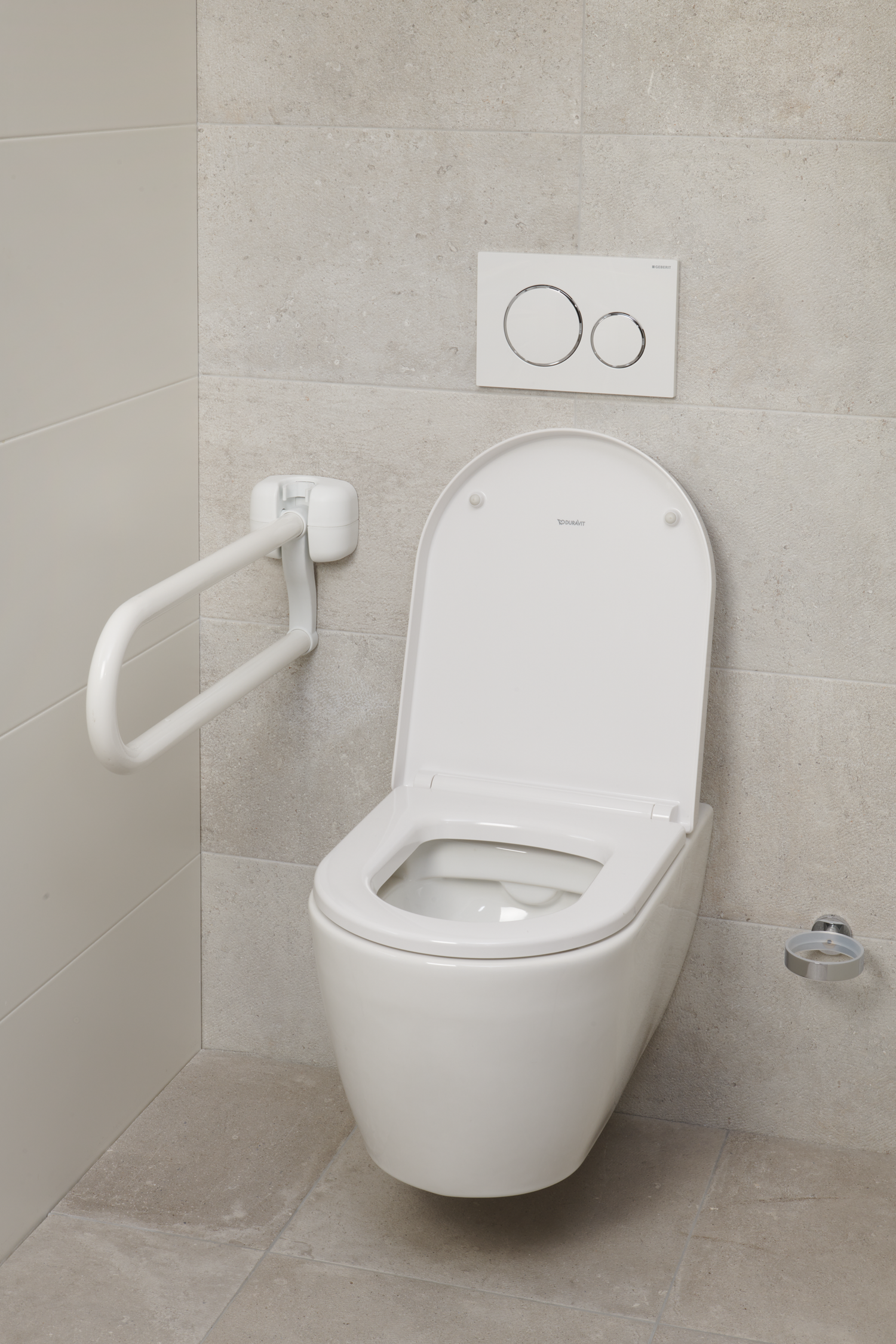 SecuCare Barre d'appui de toilette rabattable Premium blanc