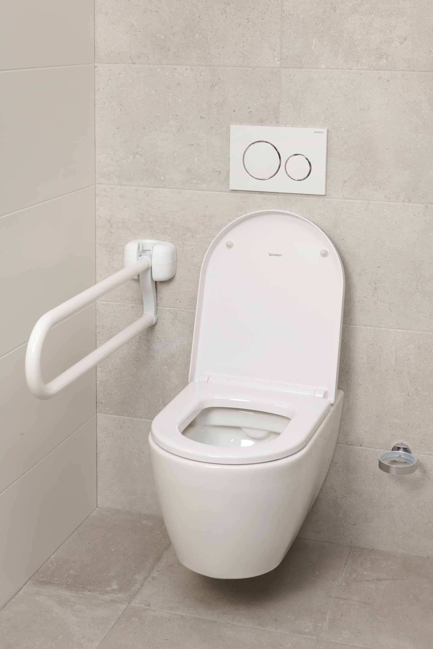 SecuCare Barre d'appui de toilette rabattable Premium blanc