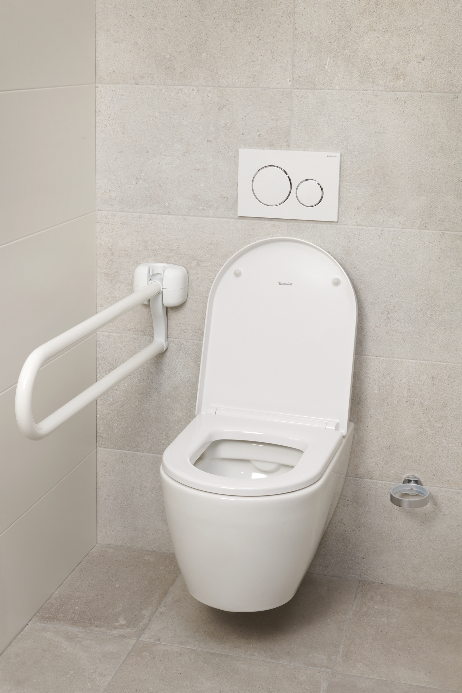 SecuCare Barre d'appui de toilette rabattable Premium blanc