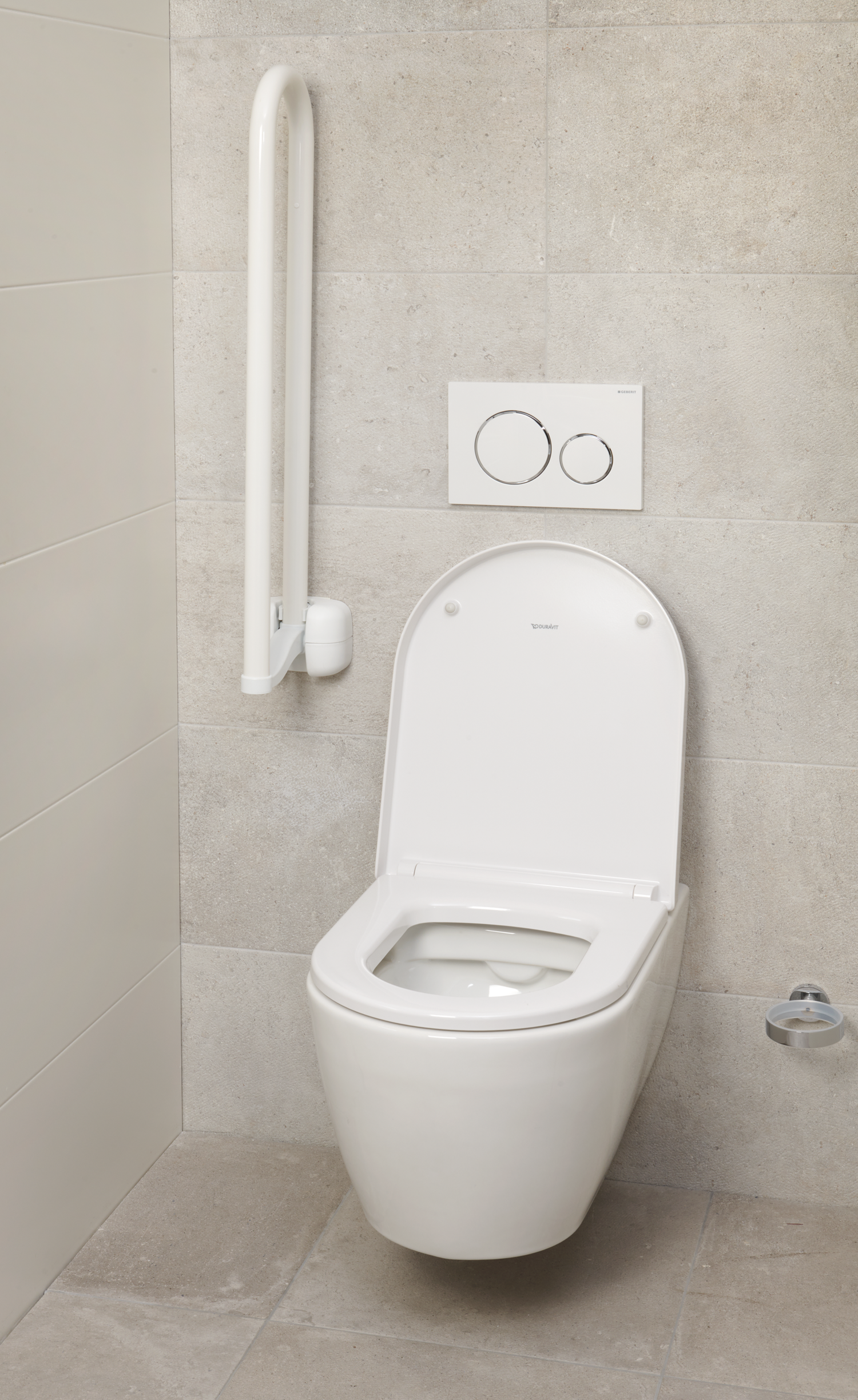 SecuCare Barre d'appui de toilette rabattable Premium blanc