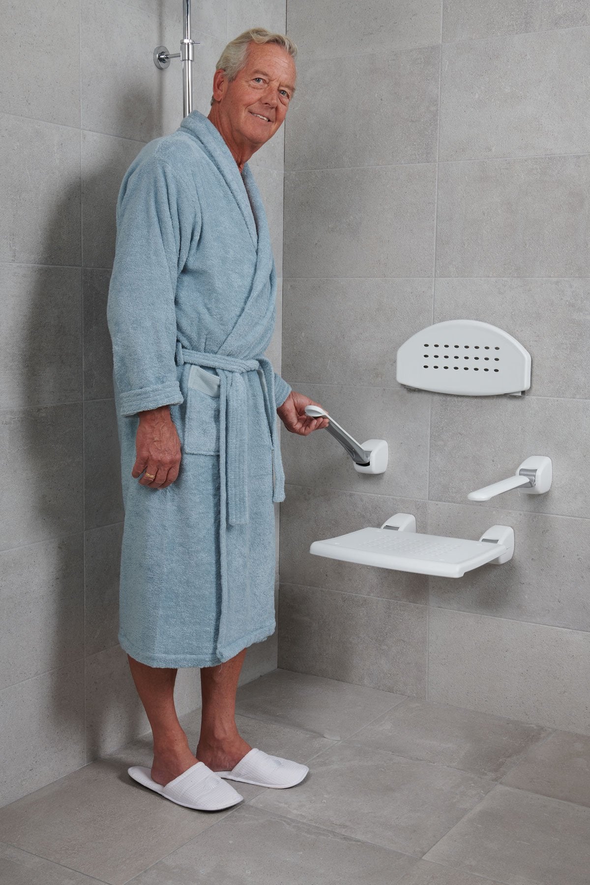 SecuCare Accoudoir pour chaise et siège de douche, rabattable